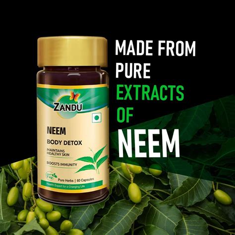 Zandu Neem Body Detox, 60 Capsules Price, Uses, Side Effects ...