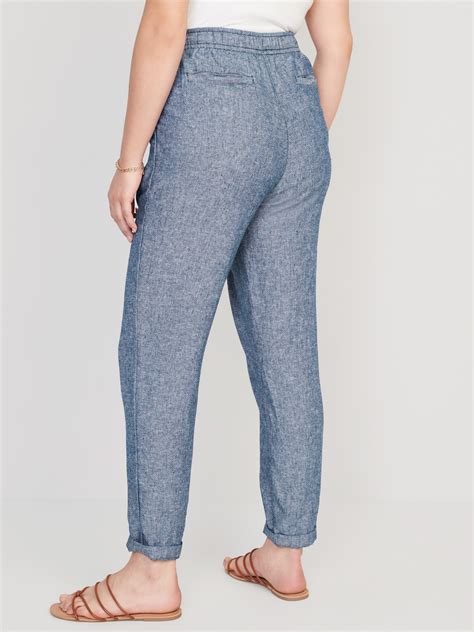 Tapered Leg Linen Pants at Cameron Cousin blog