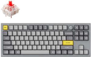 Keychron Q3 QMK Custom Mechanical Keyboard/Silver Grey/ Knob Wired USB ...