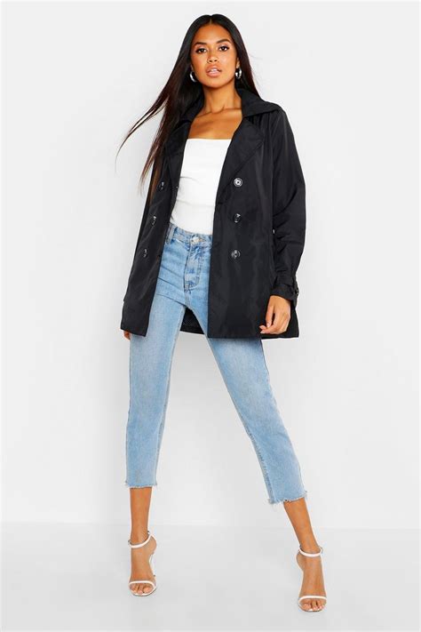 Double Breasted Short Trench