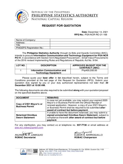 Fillable Online Office Directory - Philippine Statistics Authority Fax ...