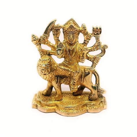 Buy NYRA® Poojaware Metal Brass Statue Idol of Goddess Durga Maa/Ambe ...