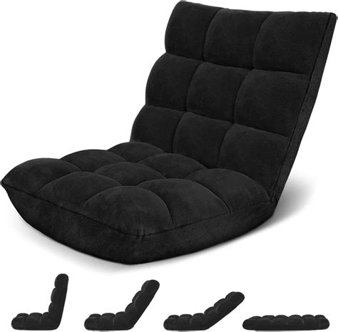 Floor Chair with Back Support Folding Sofa w/ 14 Adjustable Position ...