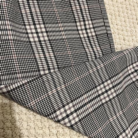 Wild Fable Women's Black and White Trousers | Depop