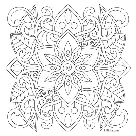 Easy mandala coloring pages - evilhost