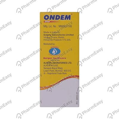 Ondem 2 MG/5ML Syrup (10): Uses, Side Effects, Price & Dosage | PharmEasy