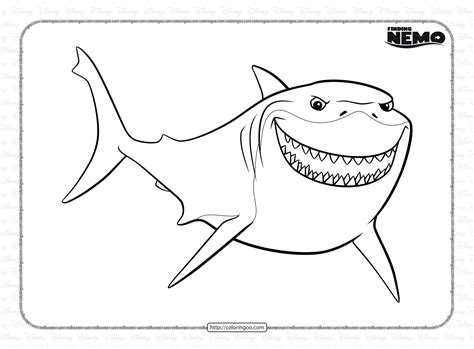 Finding Nemo Bruce Coloring Pages