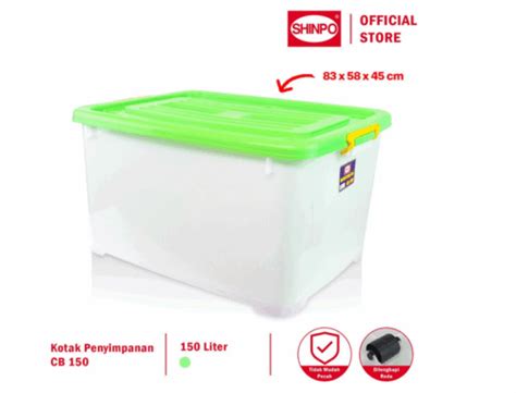 BOX CONTAINER PLASTIK BESAR 150 LITER + HANDLE HERCULES SHINPO – SIP ...