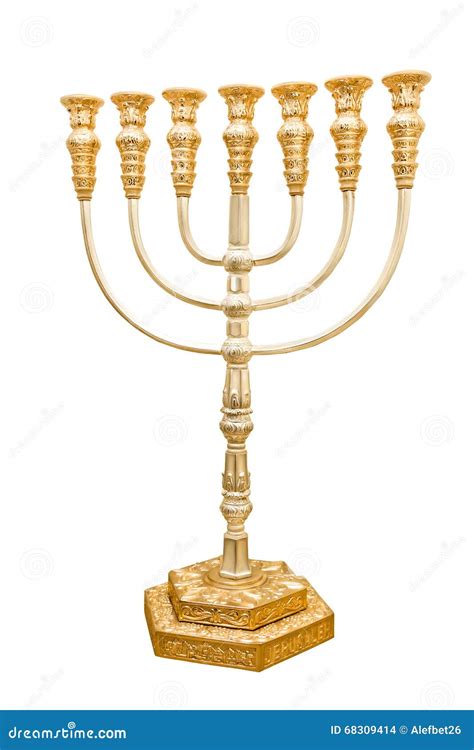 Menorah, Jewish Candle Holder Stock Photo - Image of seven, glitter ...