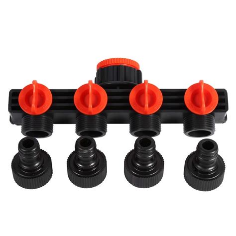 Om Anvay 4-Way Water Tap Connector Adaptor Splitter Drip (Multicolour ...