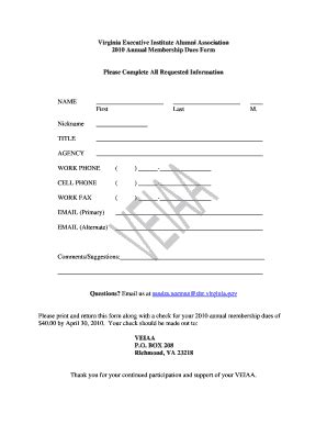 Fillable Online Dues Billing Form.doc Fax Email Print - pdfFiller