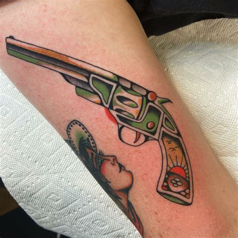 Western Revolver Tattoo
