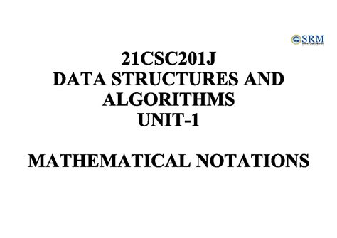 Mathematical Notations - Data Structures And Algorithms - Studocu