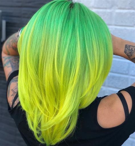 Green mix yellow hair colour | Yellow hair color, Teal hair color, Teal ...