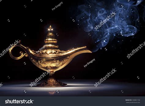 Aladdin Magic Lamp On Black Smoke Stock Photo 103061150 | Shutterstock