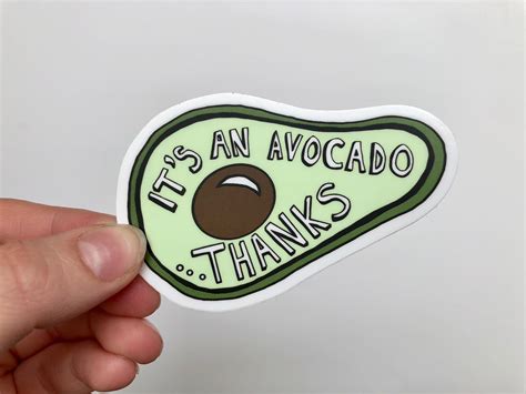 Avocado Vine Sticker It's An Avocado Thanks Funny Vine | Etsy