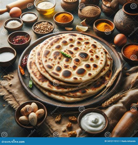 Traditional Indian Naan Made with Wholesome Whole Wheat Flour at Home ...