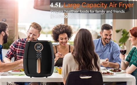 VARADA Pro Air Fryer 4.5 liter large capacity with 3D rapid hot air ...