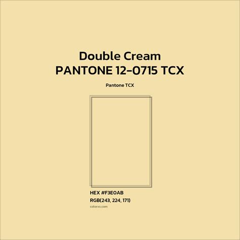 About PANTONE 12-0715 TCX - Double Cream Color - Color codes | matching ...