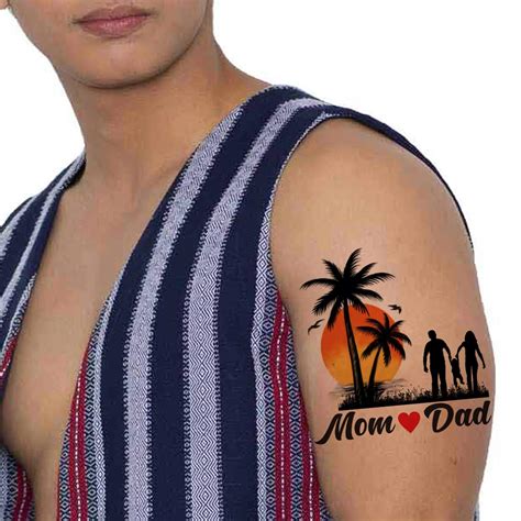 voorkoms® Mom Dad Body Baby Temporary Tattoo (Size 4x4 Inches) : Amazon ...