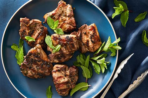 Grilled Lamb Chops with Mint Marinade Recipe