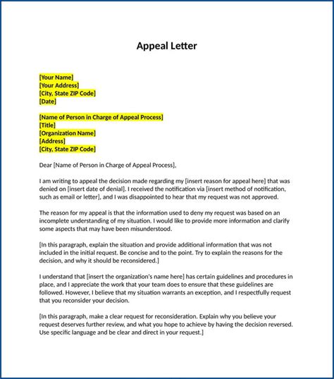 Image result for Reconsideration Letter Example