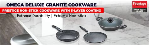 Buy Prestige Omega Deluxe Granite Aluminium 3 Pcs Set- Tawa, Fry Pan ...