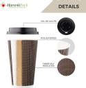 ZAITRA (Pack of 25) Disposable Paper Cup for Coffee/Tea Drinks, 300 ml ...