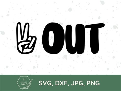Peace Out SVG PNG JPG, Peace Sign Svg, Boho Svg, Retro Svg, Positive ...