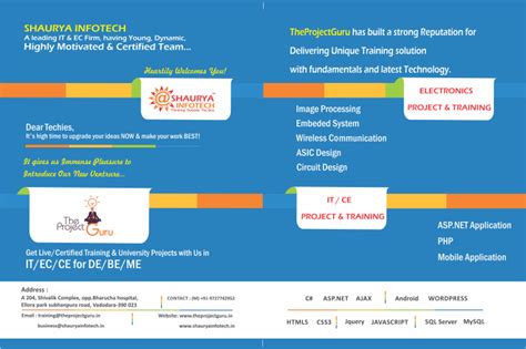 SHAURYA INFOTECH | Join-The-Team | IT Training | Electronics Training ...