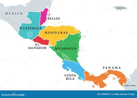 Map Of Central America With Countries Labeled