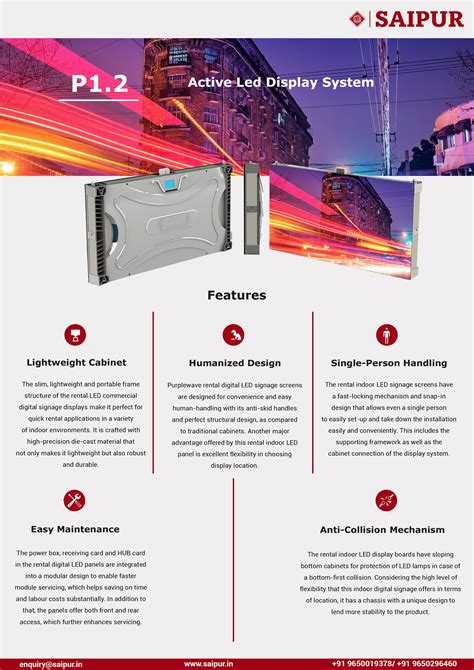 P1.2 Indoor LED Display Signage |Purple Wave Infocom Limited Display ...