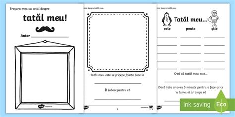 Broșura mea cu totul despre tatăl meu (teacher made)