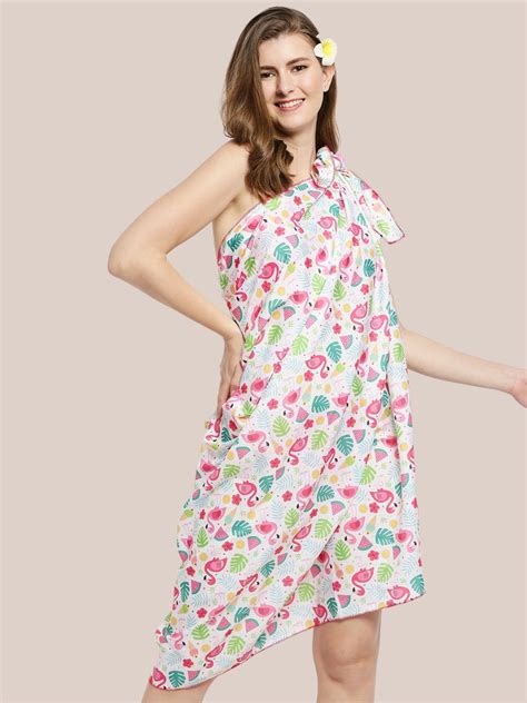Flamingo Printed Crepe Sarong. – Dupatta Bazaar