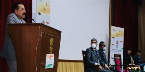 Union Minister DrJitendra Singh felicitates the "Beating Retreat' Drone ...