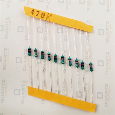 470K ohm, 1/4 Watt Resistor with 1% tolerance (Pack of 10 ...