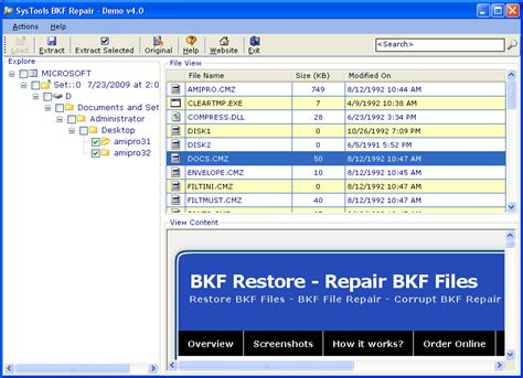 Open BKF File 的图像结果