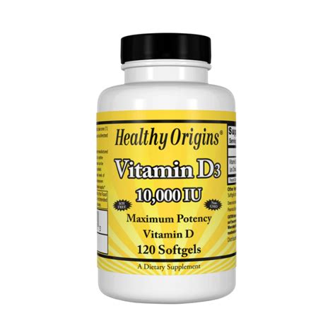 Vitamin D3 10,000 IU - 120 softgels - Renewed Vitality