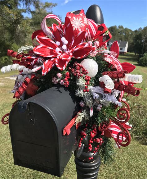 "Peppermint Delight" Christmas Mailbox Swag | Grace Monroe Home ...