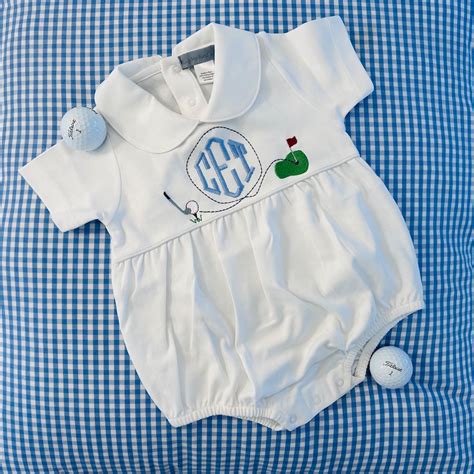 Baby Golf Outfit, Personalize Baby Bubble, Baby Golfer, Country Club ...