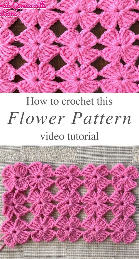 crochet 4 petal flower