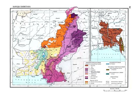 Ethnic map of Pakistan and Bangladesh (mid 1961) | Old New Maps