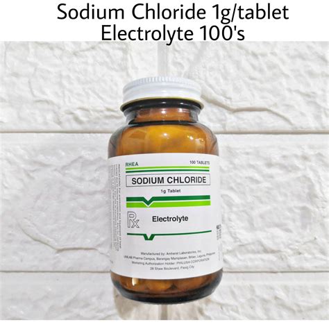Sodium Chloride 1g/Tablet Electrolyte 100s (Rhea) | Lazada PH