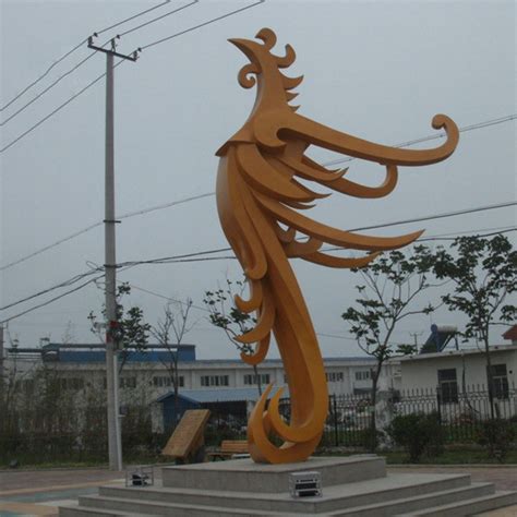 不锈钢凤凰雕 - 卓景雕塑公司