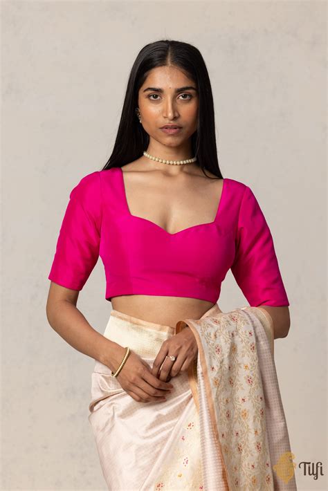 Pink Pure Silk Essentials Blouse - Tilfi