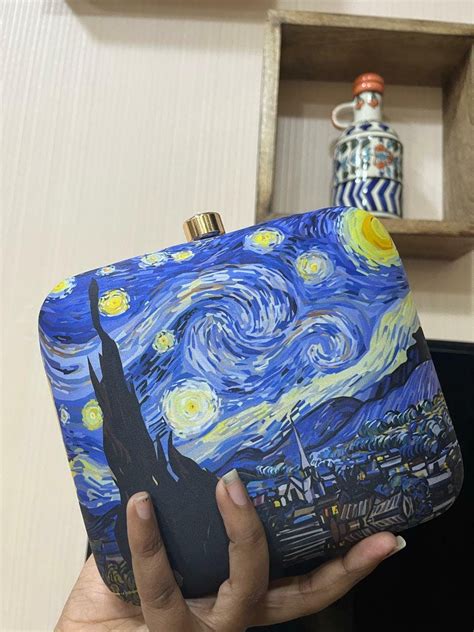 Artklim Starry Night Printed Clutch