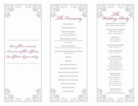 How to Make Wedding Programs On Word 的图像结果
