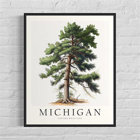 Amazon.com: HomeArtPrint Michigan Art Print, Michigan Poster Wall art Decor, Michigan State Map ...