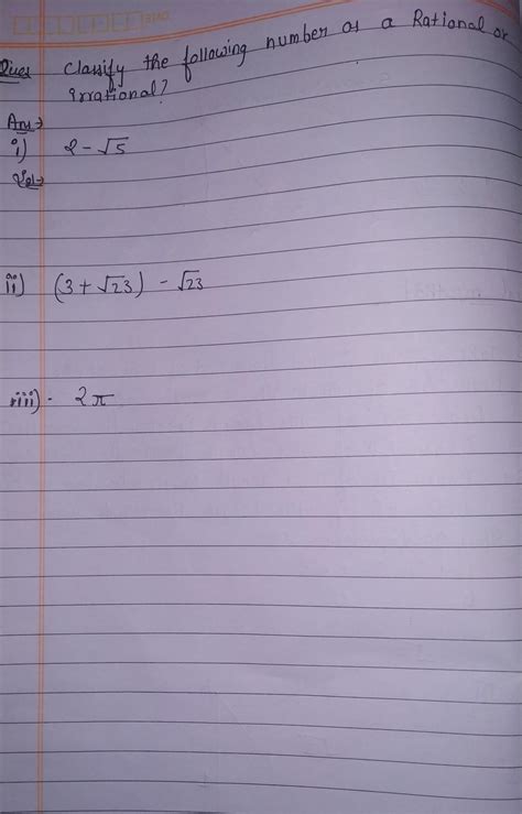 classify the following number as a rational or irrationalplease solve ...