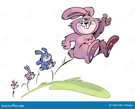 Family rabbit jumping stock vector. Illustration of kids - 13251528 - family of rabbit